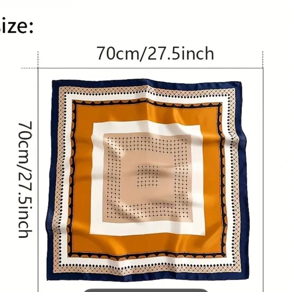 Mulberry 100% Silk Scarf, 27.5x27.5 inch | Breathable Square Headscarf NWT